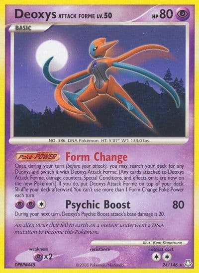 Deoxys Attack Forme Legends Awakened Pokemon card