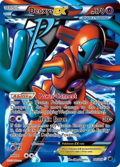 Deoxys EX (Team Plasma) (Full Art) Plasma Freeze Pokemon card