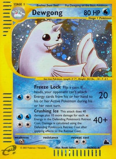Dewgong (H6) Skyridge Pokemon card