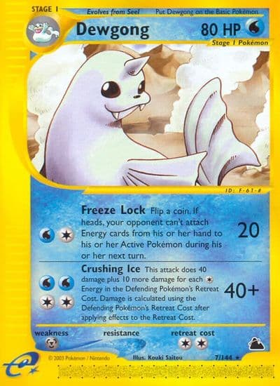 Dewgong (7) Skyridge Pokemon card