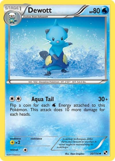 Dewott (30) Black and White Pokemon card