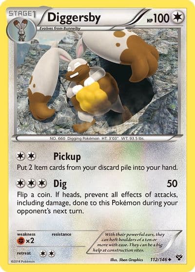 Diggersby XY Base Set Pokemon card