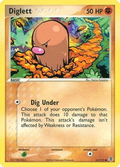 Diglett FireRed & LeafGreen Pokemon card