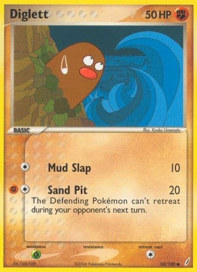 Diglett Crystal Guardians Pokemon card