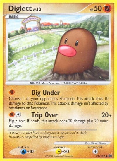 Diglett Platinum Pokemon card