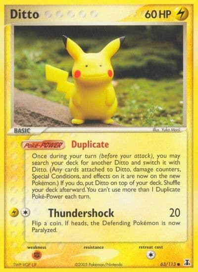 Ditto (Pikachu) Delta Species Pokemon card