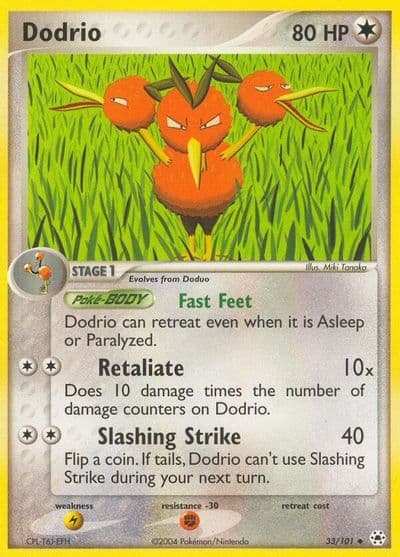 Dodrio Hidden Legends Pokemon card