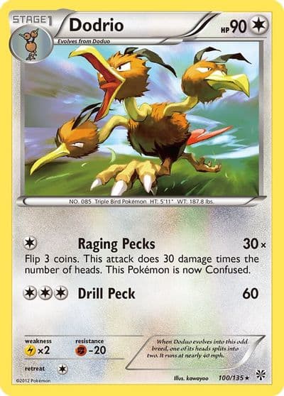 Dodrio Plasma Storm Pokemon card