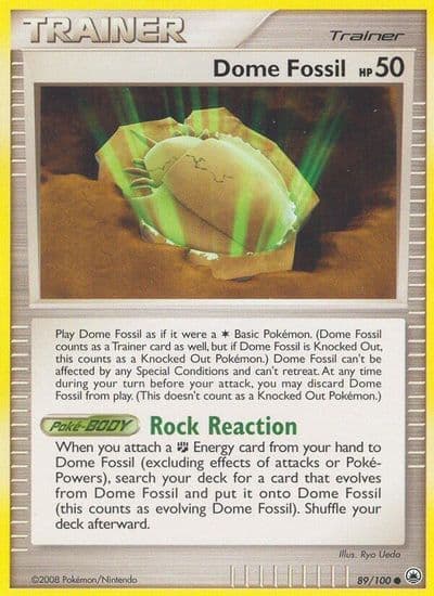 Dome Fossil Majestic Dawn Pokemon card