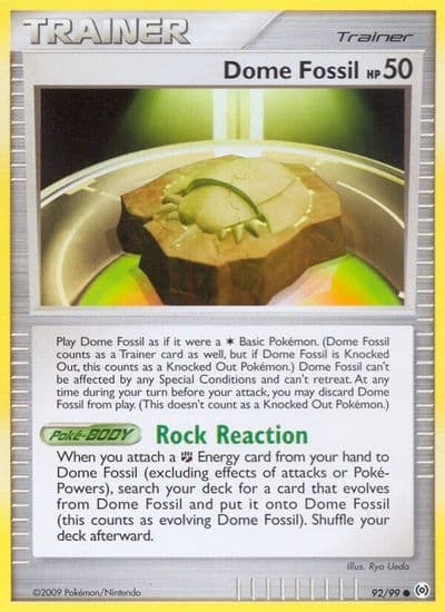 Dome Fossil Arceus Pokemon card