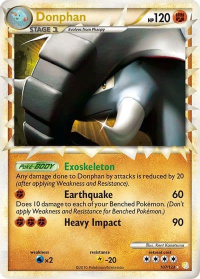 Donphan (Prime) HeartGold SoulSilver Pokemon card