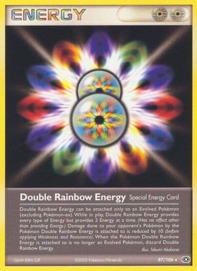 Double Rainbow Energy Emerald Pokemon card