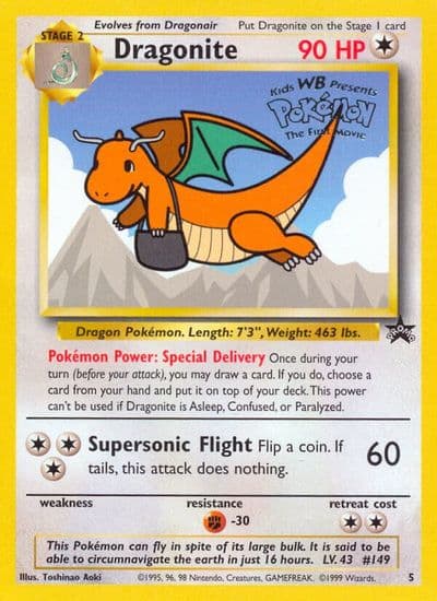 Dragonite (Movie Promo) WoTC Promo Pokemon card