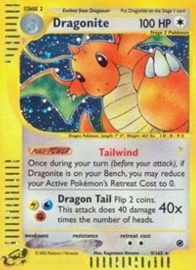 Dragonite (9) Expedition Pokemon card