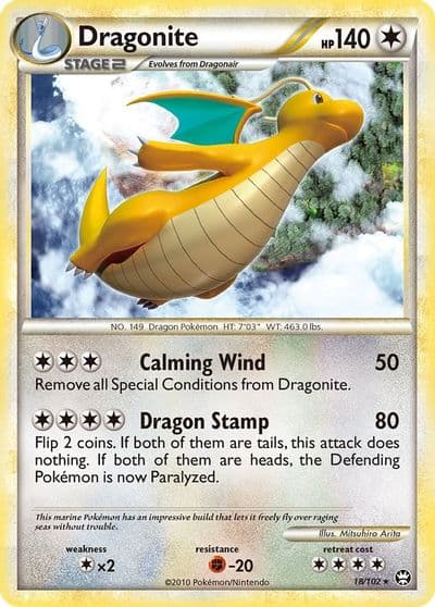 Dragonite Triumphant Pokemon card