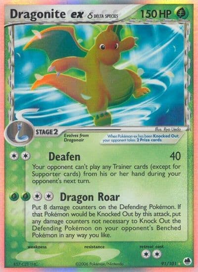 Dragonite ex (Delta Species) Dragon Frontiers Pokemon card