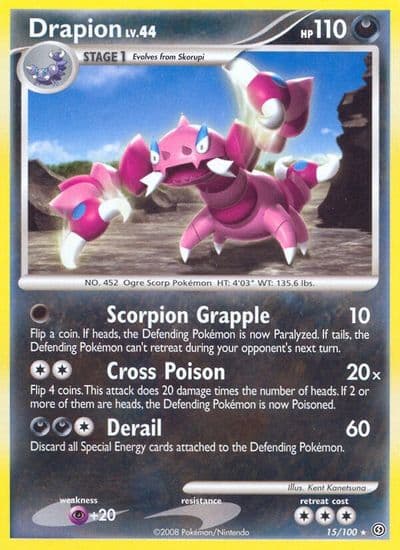Drapion Stormfront Pokemon card