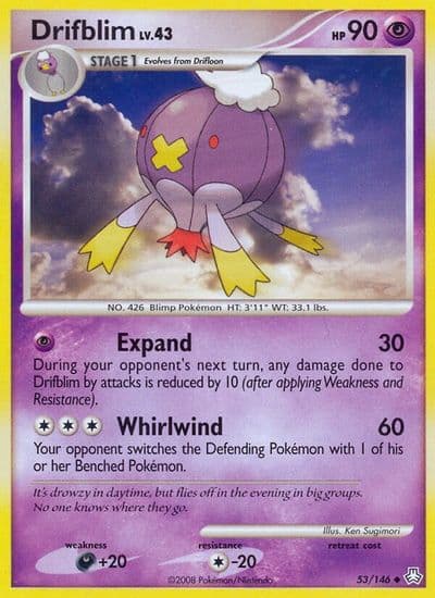 Drifblim Legends Awakened Pokemon card