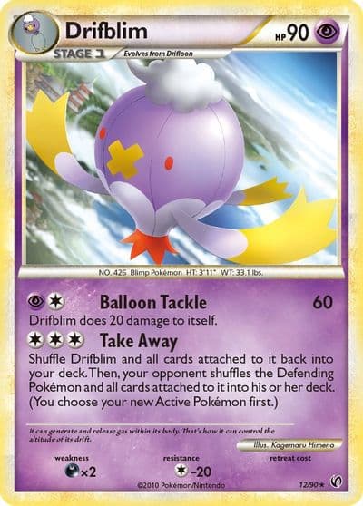 Drifblim Undaunted Pokemon card