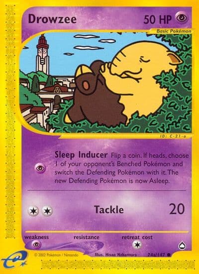 Drowzee (74a) Aquapolis Pokemon card