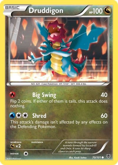 Druddigon Plasma Blast Pokemon card