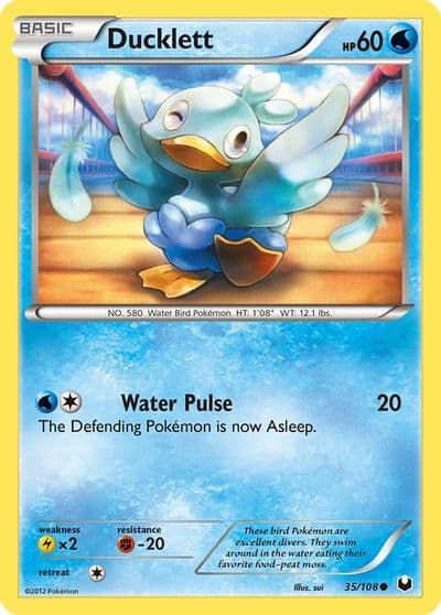 Ducklett Dark Explorers Pokemon card