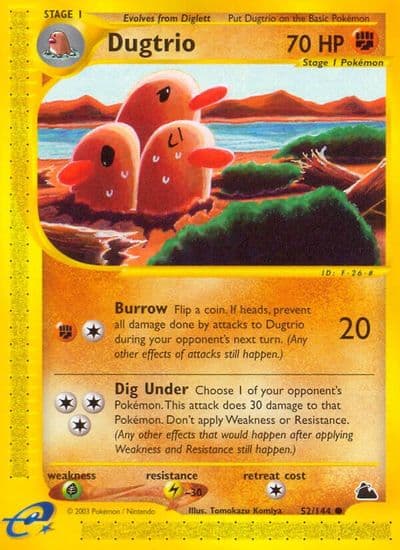 Dugtrio Skyridge Pokemon card