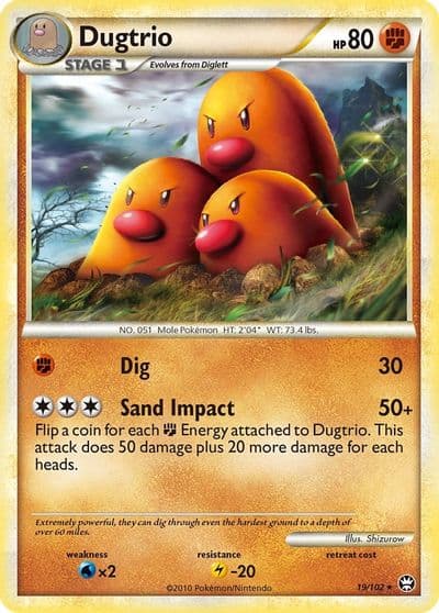 Dugtrio Triumphant Pokemon card