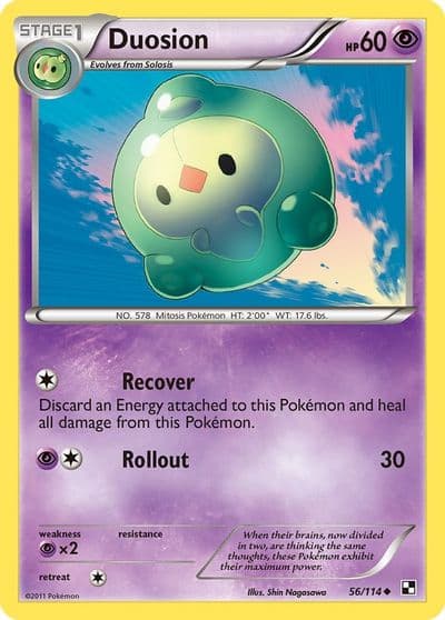 Duosion Black and White Pokemon card