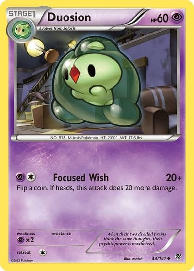 Duosion Plasma Blast Pokemon card
