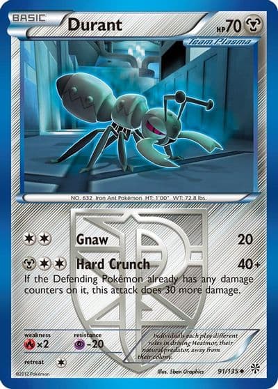 Durant (Team Plasma) (91) Plasma Storm Pokemon card