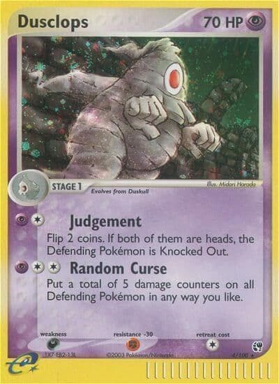 Dusclops Sandstorm Pokemon card