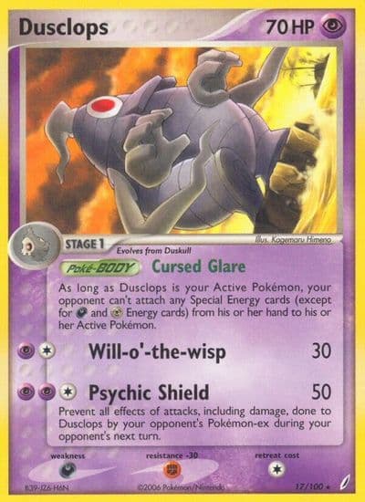 Dusclops Crystal Guardians Pokemon card