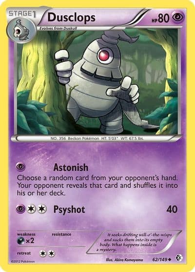 Dusclops Boundaries Crossed Pokemon card