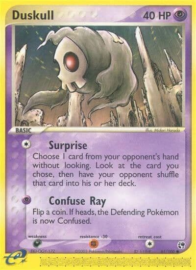 Duskull Sandstorm Pokemon card