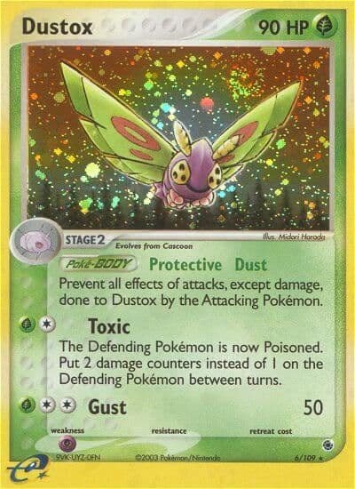 Dustox Ruby and Sapphire Pokemon card