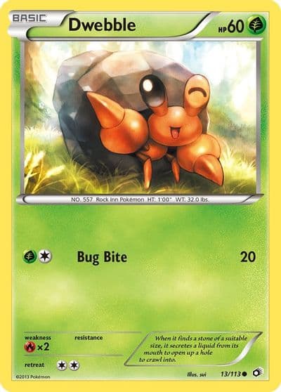 Dwebble Legendary Treasures Pokemon card