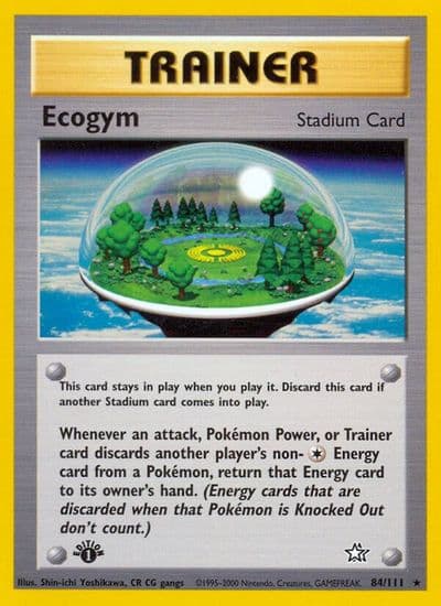 Ecogym Neo Genesis Pokemon card