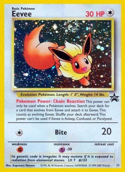 Eevee WoTC Promo Pokemon card