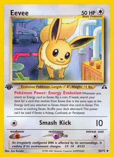 Eevee Neo Discovery Pokemon card