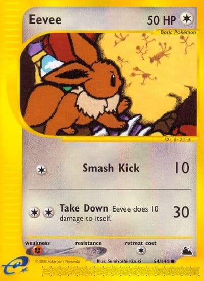 Eevee Skyridge Pokemon card