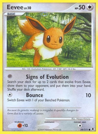 Eevee Rising Rivals Pokemon card