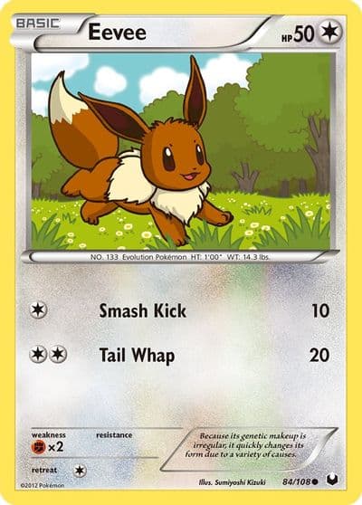 Eevee (84) Dark Explorers Pokemon card