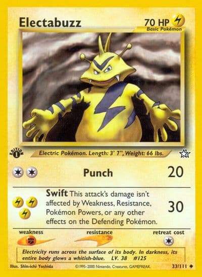 Electabuzz Neo Genesis Pokemon card