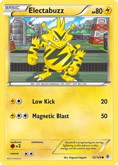 Electabuzz Boundaries Crossed Pokemon card