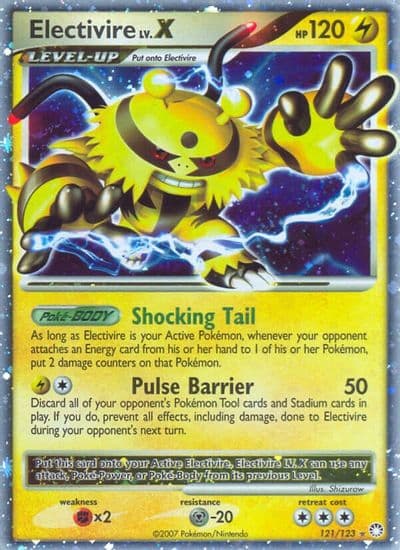 Electivire LV.X Mysterious Treasures Pokemon card