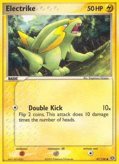 Electrike Emerald Pokemon card