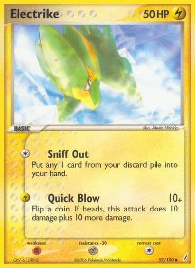 Electrike Crystal Guardians Pokemon card