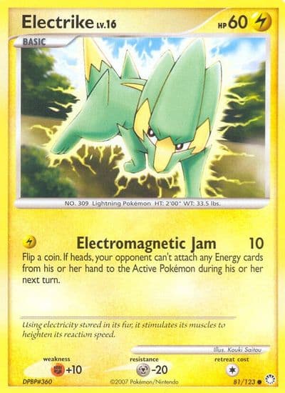 Electrike Mysterious Treasures Pokemon card