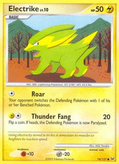 Electrike Platinum Pokemon card